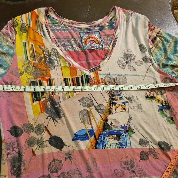 Johnny Was Womens Angelica Stripe 95% ,bamboo/5% Spandex.(#1691) Sz.L #J17121C - Picture 10 of 12